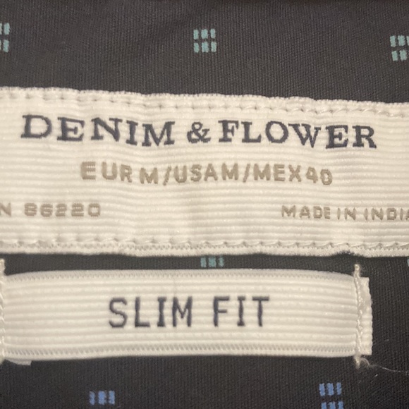 Denim & Flower Button Down Shirt - Picture 4 of 9